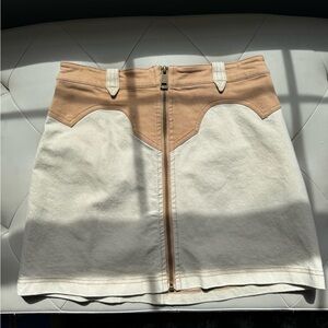 BDG Tan and Cream Pencil Skirt